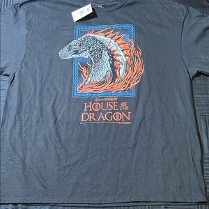 Game of Thrones House of the Dragon Graphic T-Shirt - Black- XXL